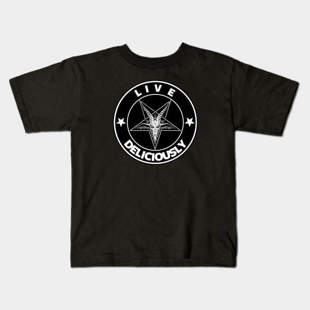 Live Deliciously Baphomet Kids T-Shirt by David Hurd Designs